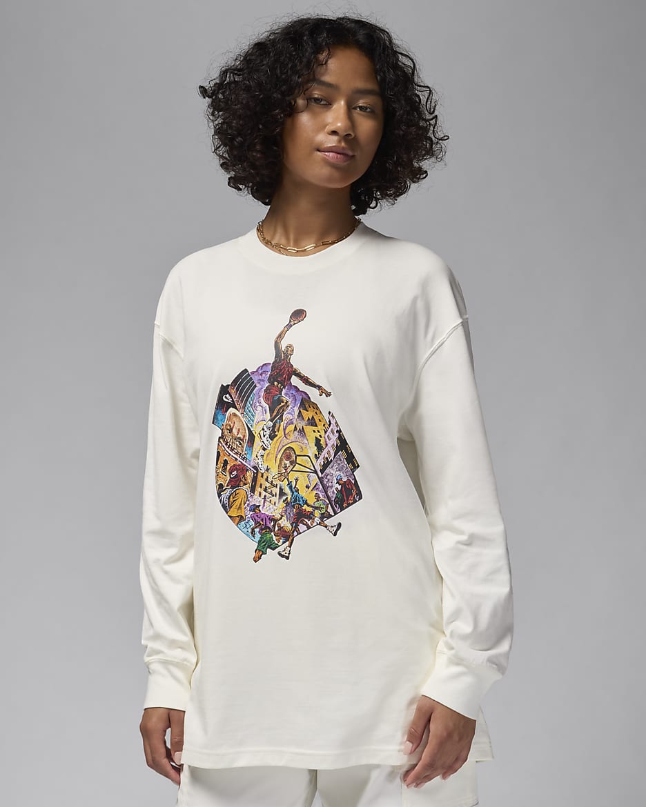 Jordan Women s Oversized Long Sleeve T Shirt. Nike ID